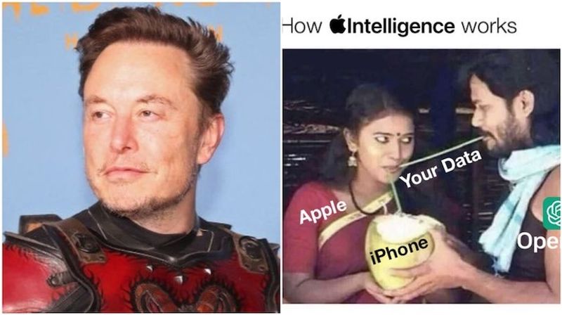 Elon Musk Pokes Fun At Apple Intelligence's Data Protection With Hilarious Tamil Movie Meme sgb