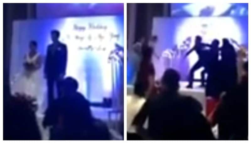 Groom reveals bride's previous relationship at wedding venue video went viral in social media 