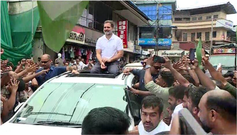 Kerala: Rahul Gandhi holds roadshow in Malappuram to thank voters; Slams ties between Adani and Modi