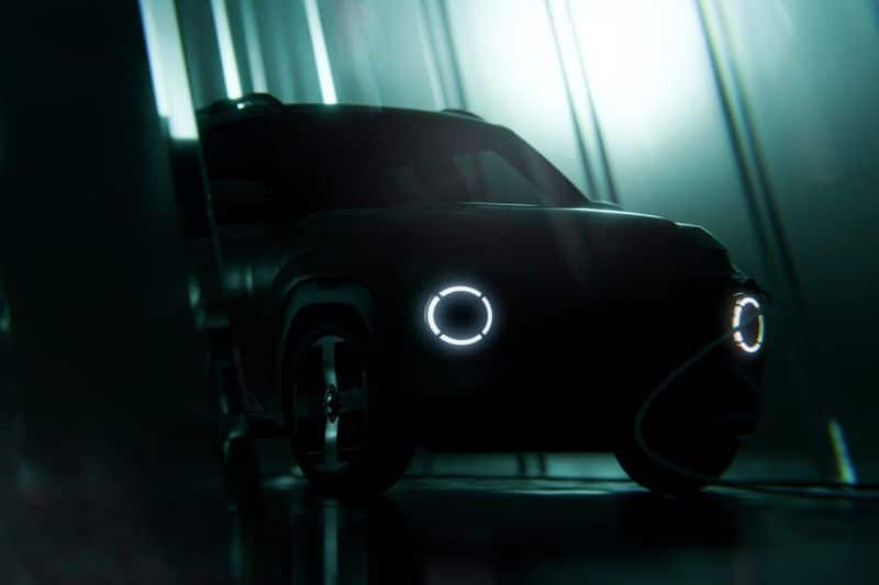 Hyundai Motor revealed teaser of first images of all electric INSTER