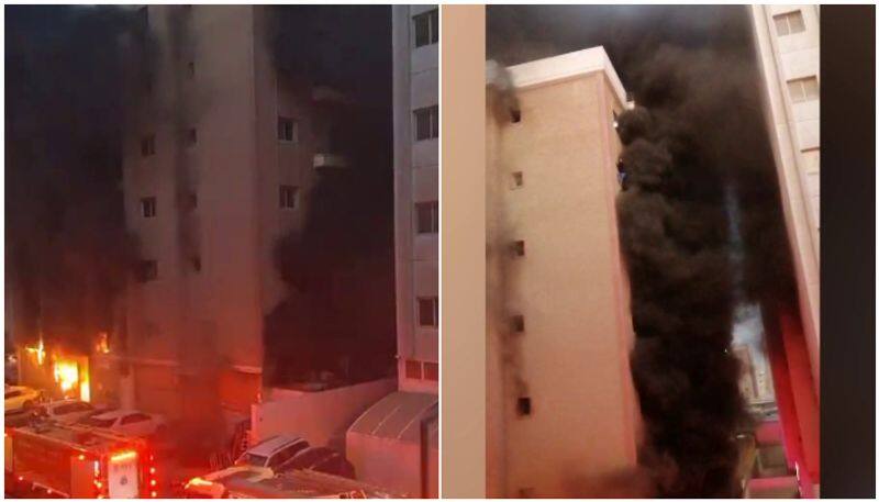 several people including Indians malayalis keralites charred to death after building catches fire in Kuwait anr