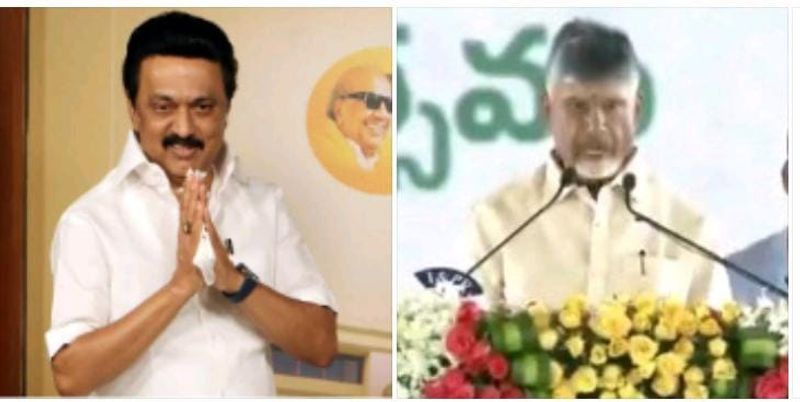 Stalin congratulates Chandrababu Naidu on his inauguration as the Chief Minister of Andhra State KAK