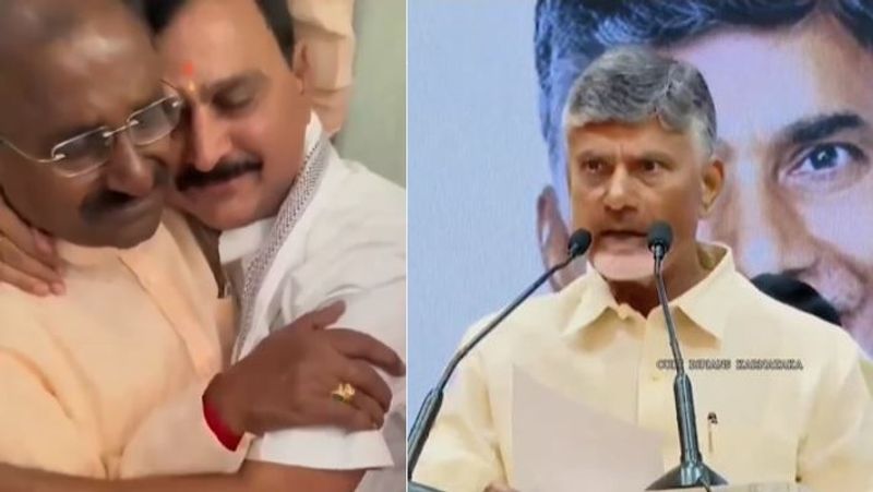 Andhra pradesh CM chandrababu Naidu praises BJP for recognizing an common party worker and making him a minister Video viral akb