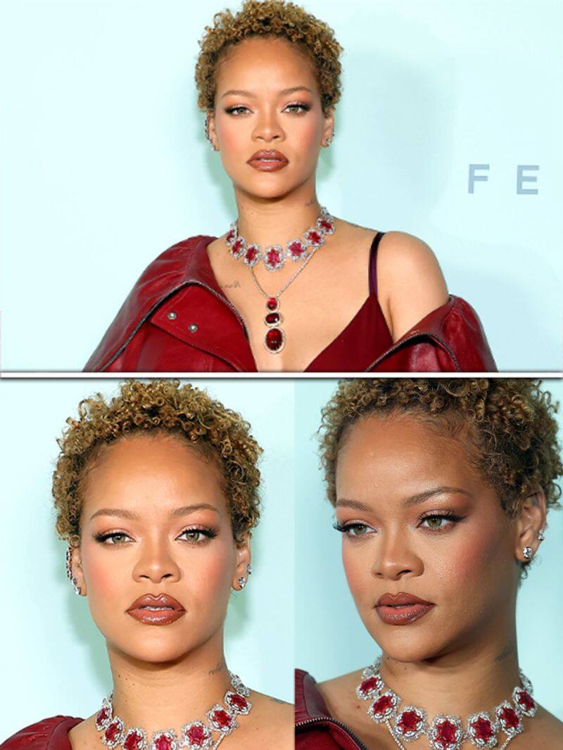 Rihanna wears Manish Malhotra's ruby choker, Sabyasachi diamond necklace RKK