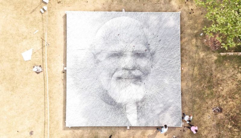 Lucknow students enter record books with 30-foot-tall string portrait of PM Narenrda Modi anr