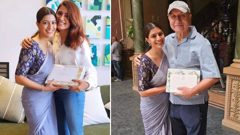 Varalaxmi Sarathkumar Invite samantha and Anupam kher for her wedding gan