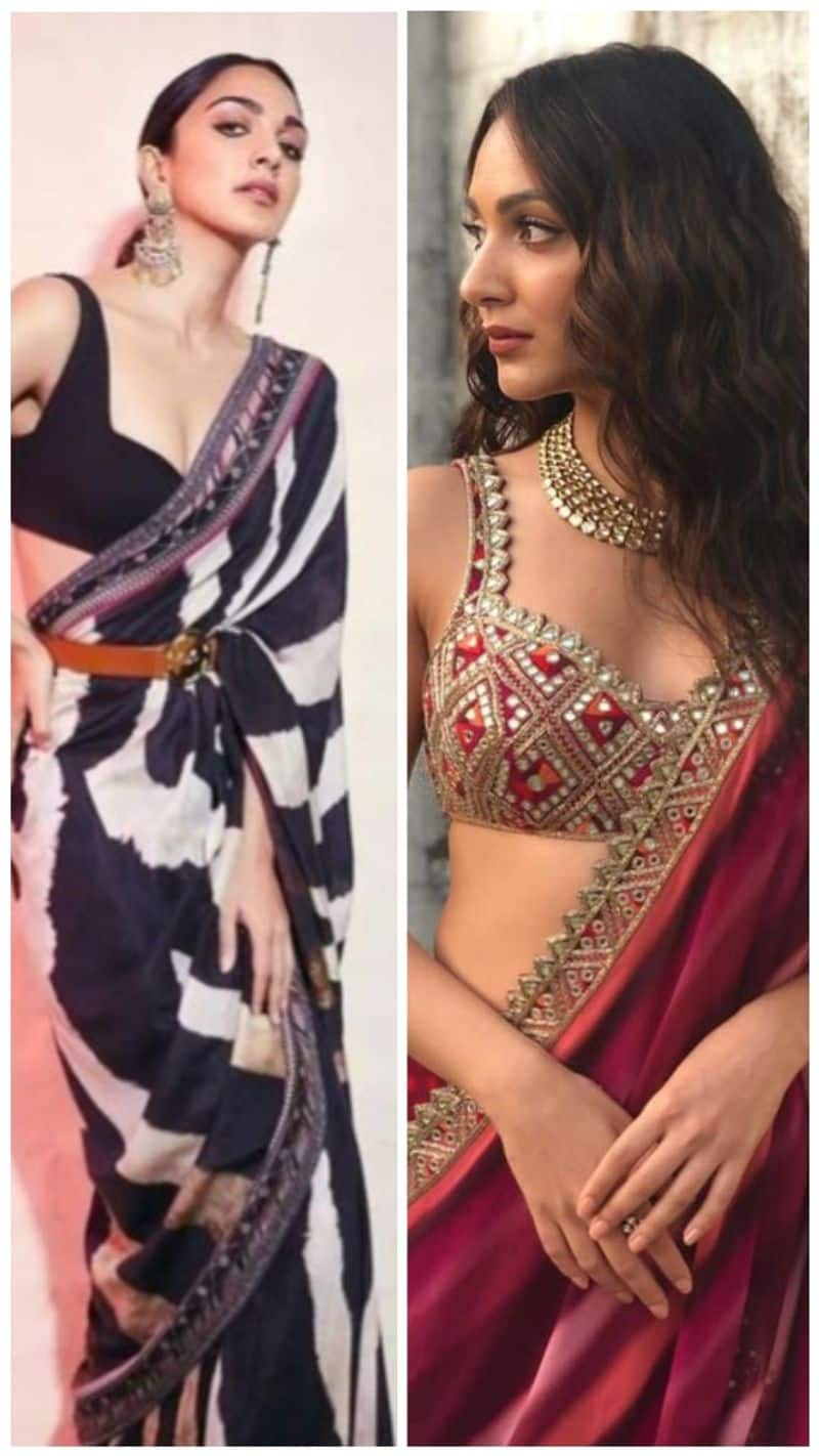 bollywood actress Kiara Aadvani latest Saree look idea for women xbw