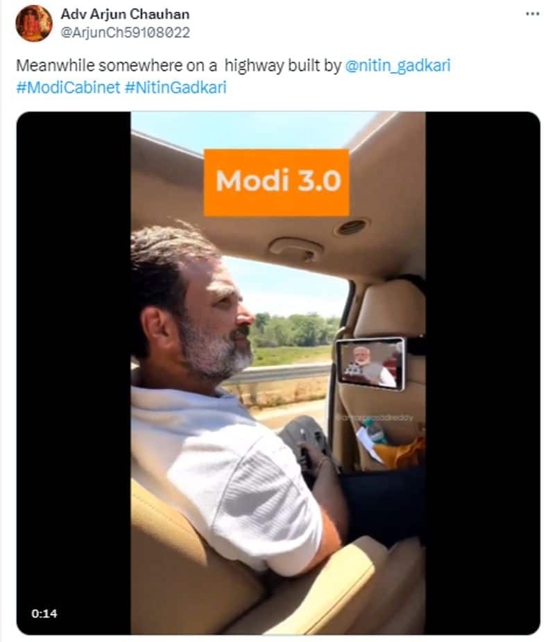 Fact Check Here is the reality of video Rahul Gandhi watching PM Modi oath ceremony in car