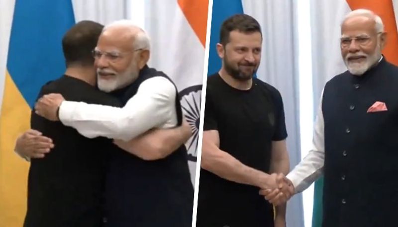 G7 Summit: PM Modi meets President Zelenskyy amidst Ukraine-Russia conflict, duo exchange hugs (WATCH) snt