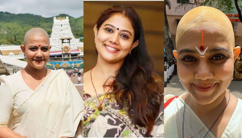 'Govindaa, Govindaa..getting rid of ego...' Malayalam actor Rachana Narayanankutty shaves her head at Tirupati anr