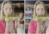 Viral Video: Russian Influencer's first taste of Bhutta, watch her reaction RTM