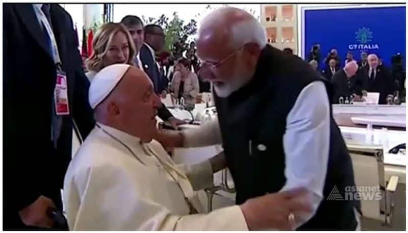 Prime Minister Narendra Modi meet Pope Frances  on sidelines of G7 summit