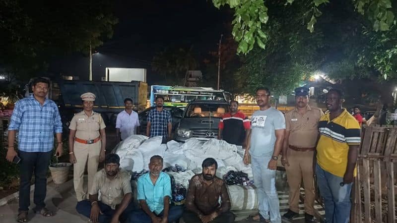 one ton of gutka seized by special tamil nadu police in vellore district vel