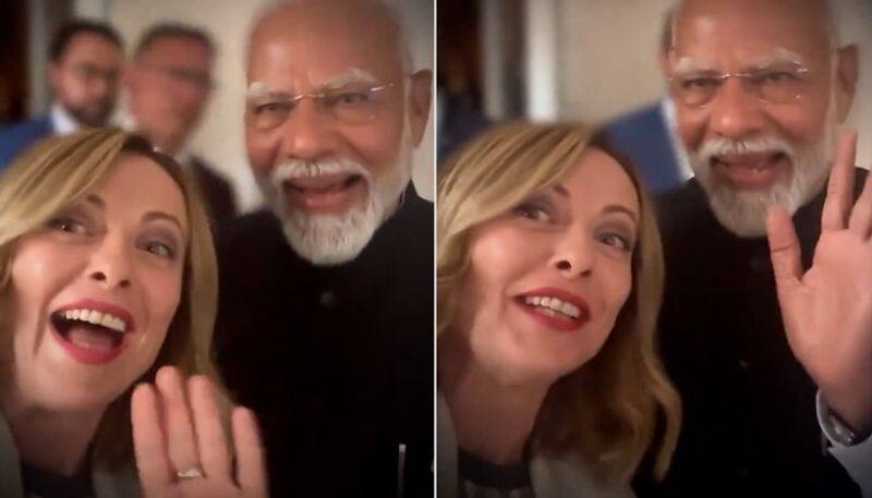 Hello from the Melodi team Italian PM Meloni, PM Modi's cheerful selfie video sets Internet abuzz (WATCH) snt