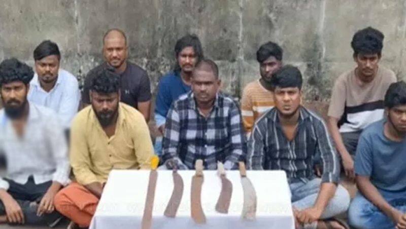 Mercenary gang 12 people arrested at gunpoint in Chennai tvk