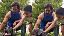 MS Dhoni and his Daughter enjoying time at his farm house with Pet Dogs rsk