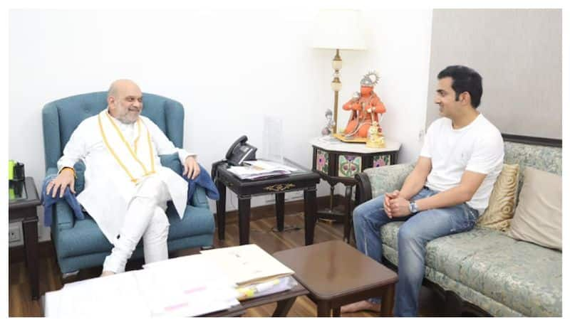 Former Cricketer Gautam Gambhir meets Home Minister Amit Shah kvn