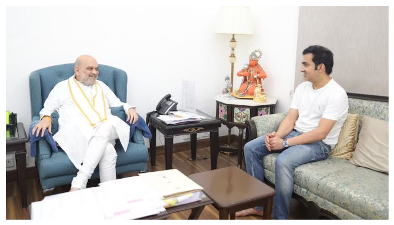 Gautam Gambhir meets Amit shah