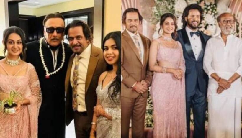 Aishwarya Arjun-Umapathy Ramaiah wedding reception: Rajinikanth, Jackie Shroff, Vijay Vijay Sethupathi attend