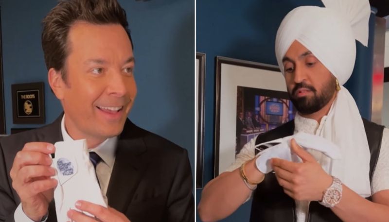 WATCH: Diljit Dosanjh is all set for Jimmy Fallon's show, exchange glove in viral video RKK