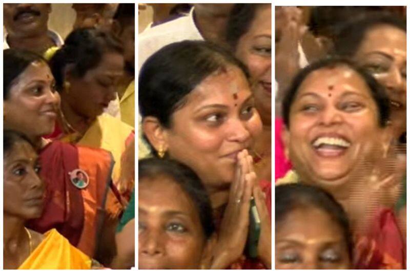 VK Sasikala s woman supporter who grabbed everyone's attention during the press conference vel