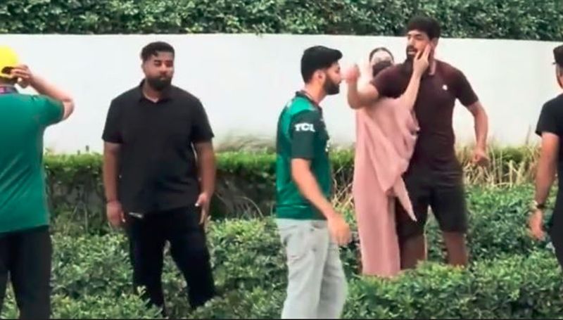 This is not your India Pakistan pacer Harris Rauf tries to beat up a fan of Pakistani origin thinking he is from India akb