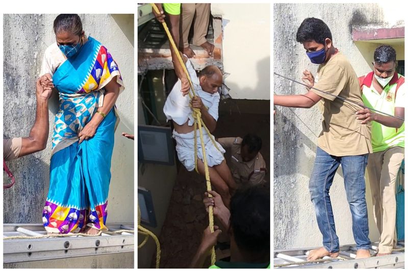 There was a commotion when the owner cut off the house's stairs to force the tenants who refuse to vacate the house vel