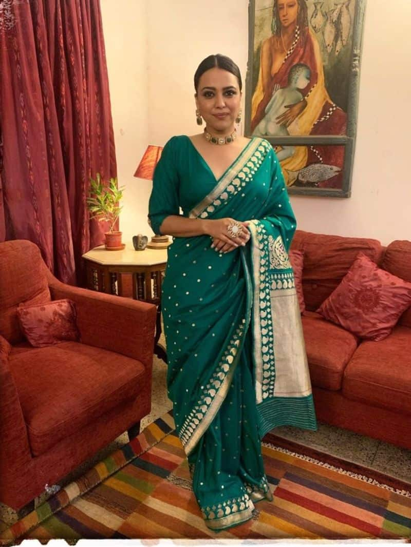 Swara Bhasker latest saree image zkamn