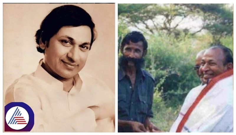 Veerappan offered with gifts and respected dr rajkumar while sending him to home from forest srb