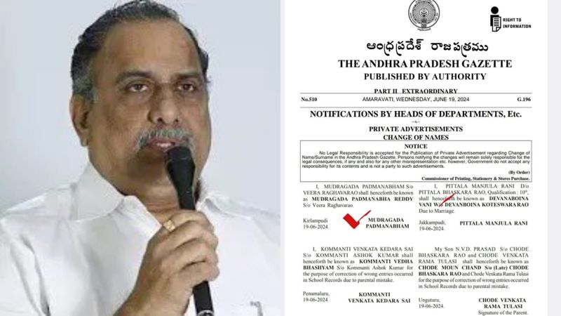 'Mudragada' did as said...  Gazette releaesd by Andhra Pradesh Govt GVR