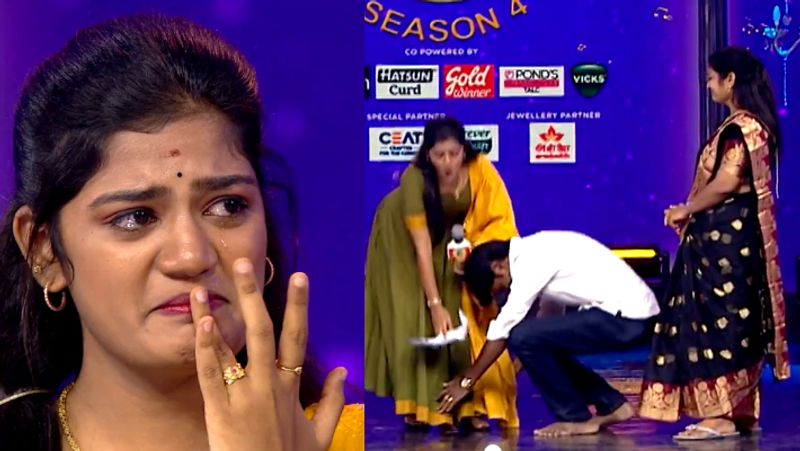 Zee Tamil Saregamana Senior Season 4 contestant Shwetha emotional gan