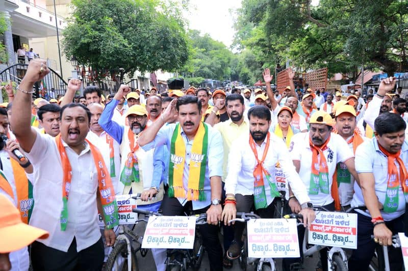 Karnataka's fuel price hike sparks BJP protest; several top leaders detained