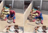 [WATCH] "Spider-Man: No Food At Home": Spiderman making rotis on Jaipur rooftop leaves internet in splits RTM 