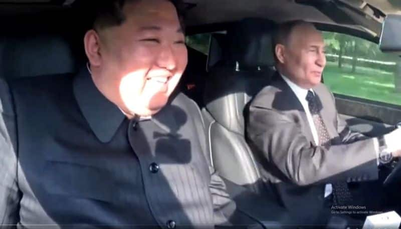 Vladimir Putin, Kim Jong Un take turns to drive each other in Russian-made limousine watch gcw