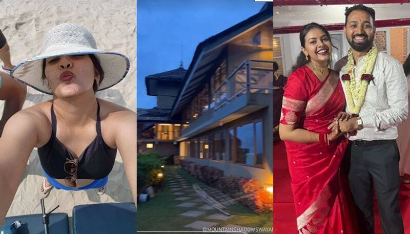 serial actress Nayana Nagaraj Honeymoon With Husband in wayanad luxury resort san