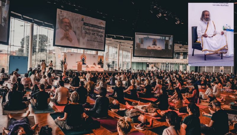 International Yoga Day 2024 Sri Ravinshankar Guruji held Yoga Day in Geneva gvd