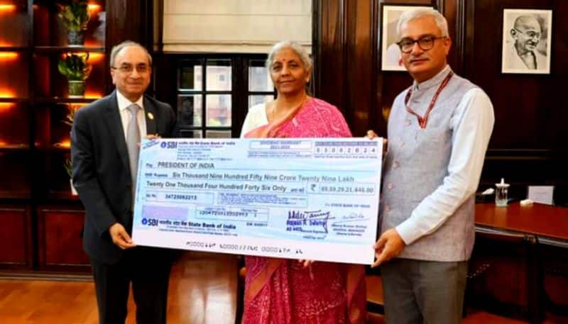 State Bank of India pays record dividend of close to Rs 7,000 cr to Centre