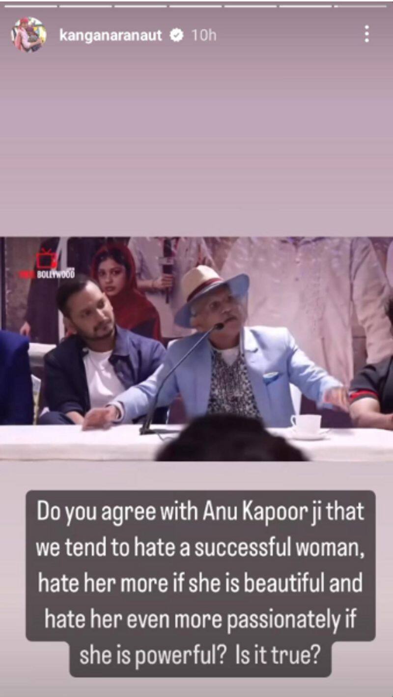 Kangana Ranaut reacts to Annu Kapoors comment about her getting slapped by CISF constable skr