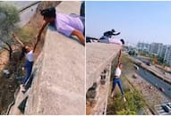 Watch: Viral Video of Pune Teen Hanging from Building Edge for Instagram Reel Sparks Outrage Among Netizens RTM