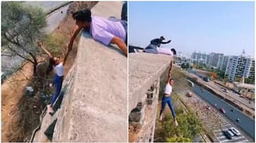 Watch: Viral Video of Pune Teen Hanging from Building Edge for Instagram Reel Sparks Outrage Among Netizens RTM