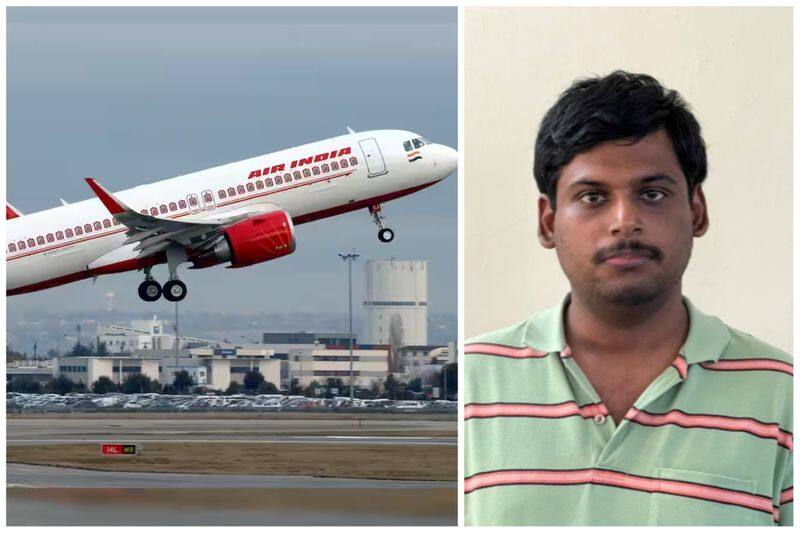 young man arrested who did bomb threatening mumbai flight from chennain in thiruvaiyaru vel