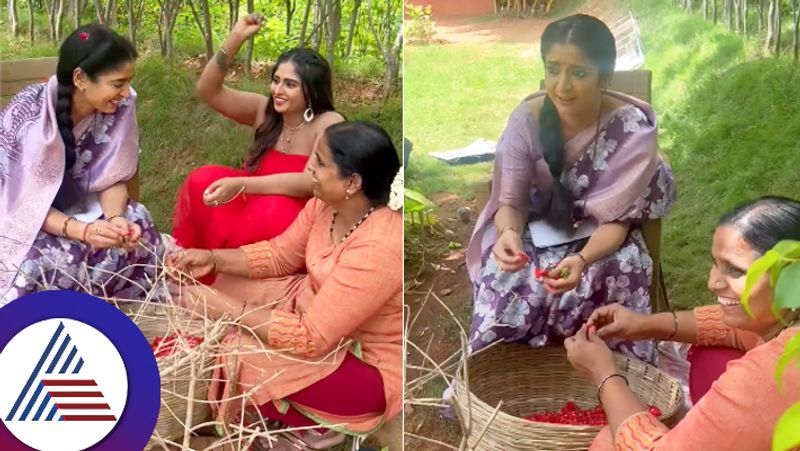 Bhagyalakshmi preparing flowers for Shreshta and Tandavs pre wedding shoot Sushma rao shares it suc