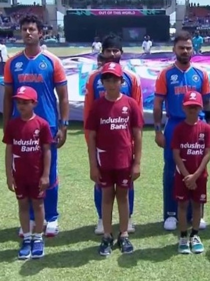 Kids during national anthem