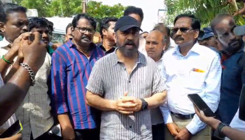 Actor and politician MNM Party leader kamalhaasan met people in kallakurichi ans