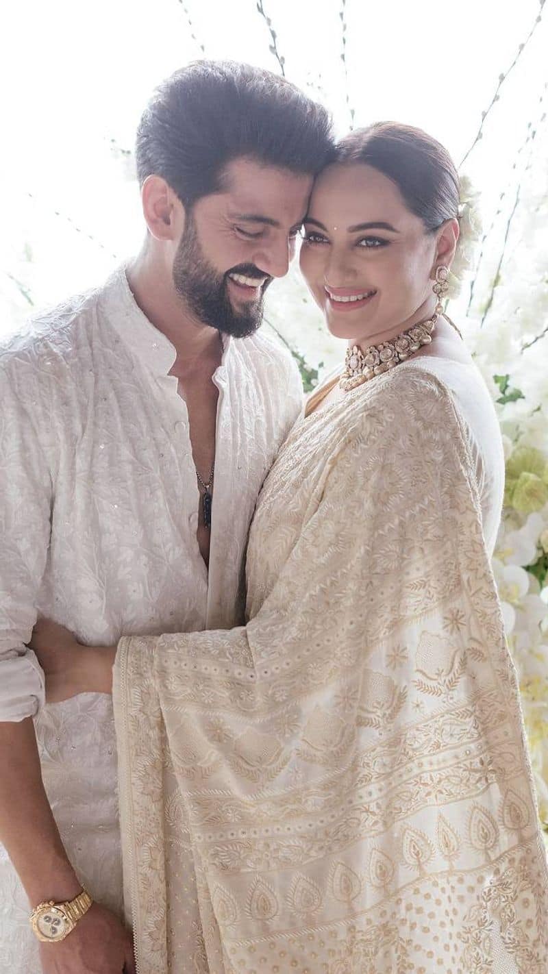 bollywood actress Sonakshi Sinha zaheer iqbal wedding first photo xbw