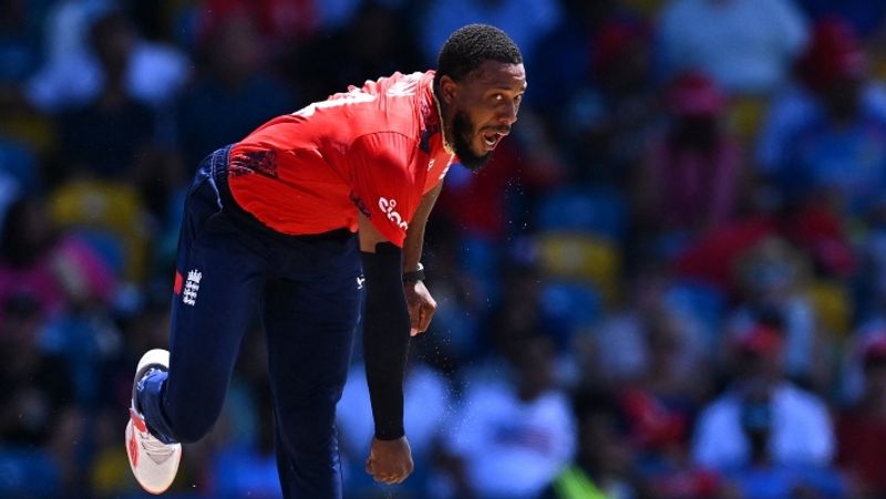 England Fast Bowler Chris Jordan took a hat-trick in the T20 World Cup Super 8 match against USA in Barbados.