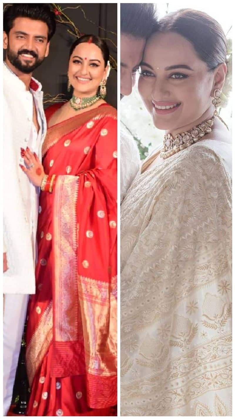 Sonakshi Sinha and actress who wore saree in wedding and reception xbw 