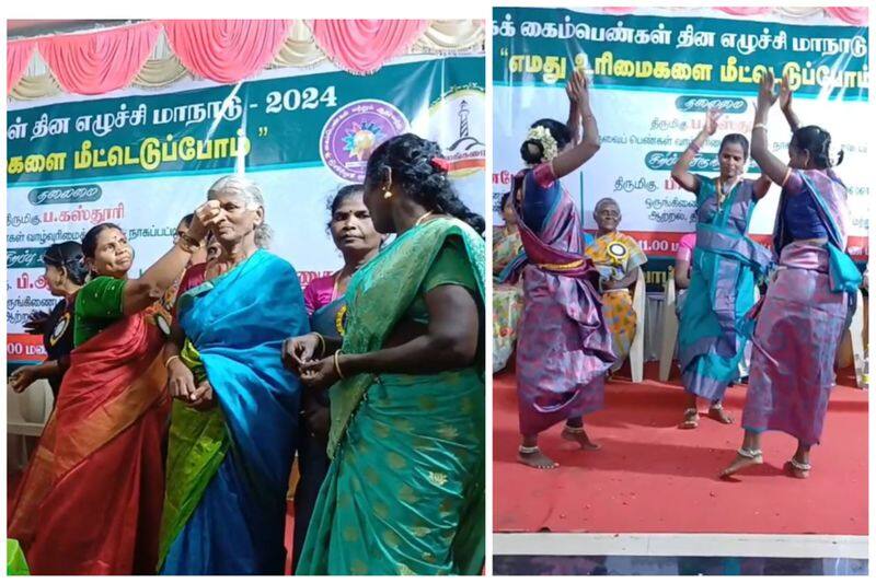 a celebration where widows dance and sing songs in nagapattinam vel