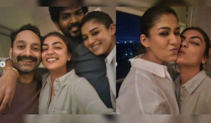 Nazriya and Fahadh Faasil meet Nayanthara Vignesh Shivan latest Photos gan