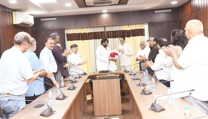 telugu cine producers met deputy cm pawan kalyan Plan for honor arj